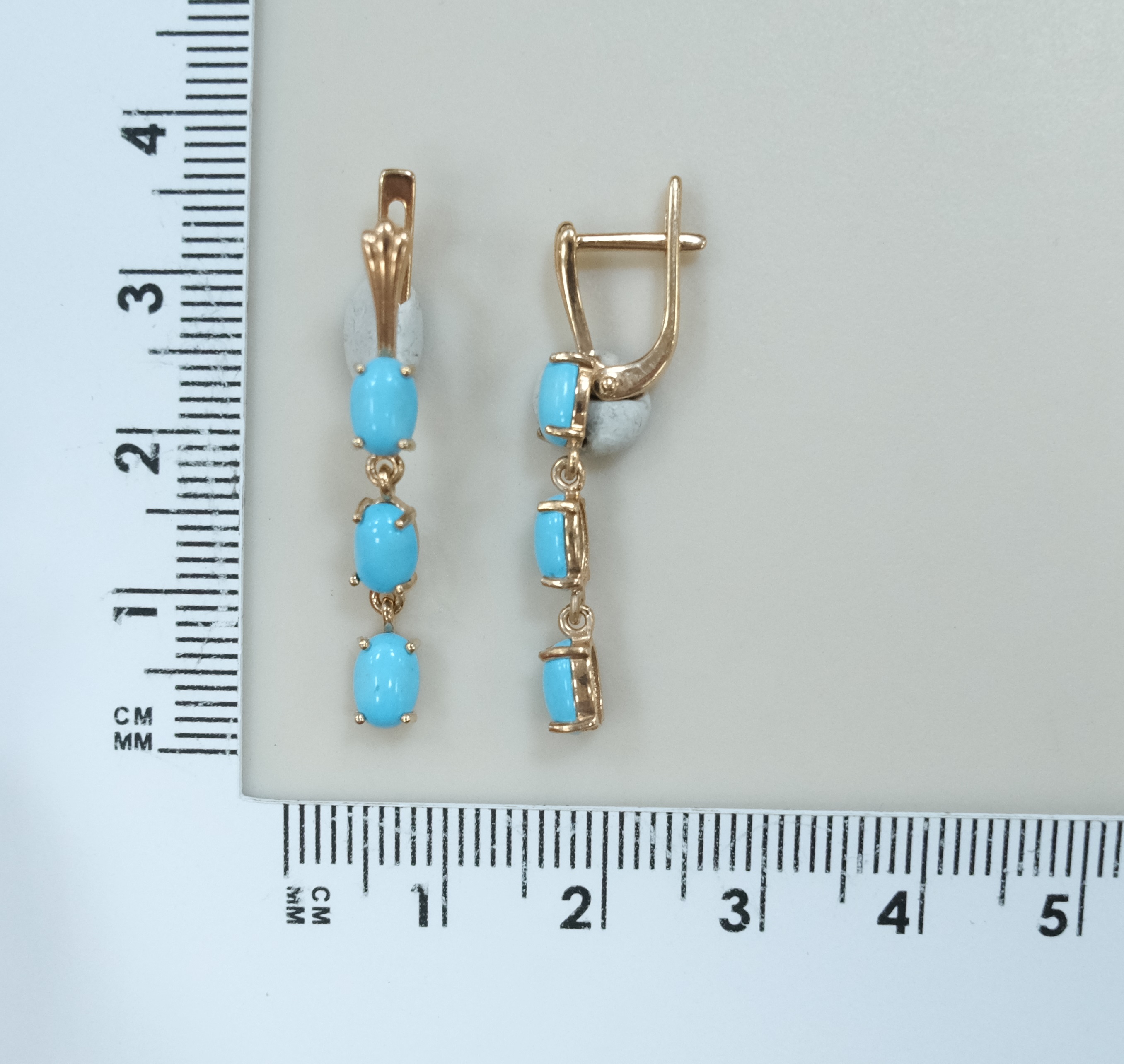 Серебряные серьги с бирюзой